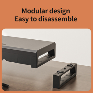 New 550 Đen Hai Lớp Cao Đứng Cho Máy Tính Màn Hình Ngăn Kéo 3.0 Giao Diện USB 90 Độ Hiệu Dụng Kép Lưu Trữ Làm Sạch - Product Image 4