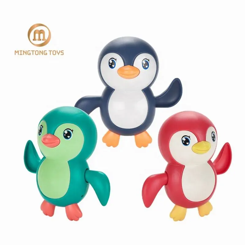 manufacturers kids boys girls baby bath time tub floating animal wind up swimming penguin bath toy
