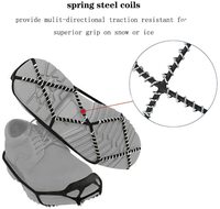 Crampons à glace, crampons à traction en silicone hautement élastiques, crampons antidérapants pour la marche sur la neige et la glace