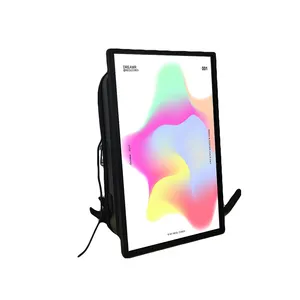 21.5 Inch 24 Inch Outdoor Mobile Advertising LCD Backpack Display Screen Android Operating System Video Application AD Panel