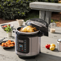 Autocuiseur électrique avec fonction de maintien au chaud, marmite rapide multi-usages pour riz, soupe et ragoût, 6L