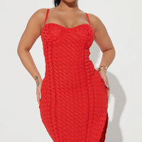 Robe longue en tricot fendu à fourche Robe pull grande taille Pull OEM Fournisseur d'usine Pull