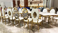 Chaises d'Événement Empilables en Acier Inoxydable Or pour Mariages et Événements (Vente en Gros)