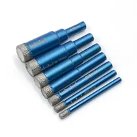 Foret diamanté brasé à sec pour porcelaine, céramique, marbre, granit, ouvre-trou, scie cloche, 1 pièce, tige ronde 5-16mm