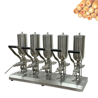 Machine à garnir manuelle de churros espagnols en acier inoxydable 5L*3 pour usage commercial