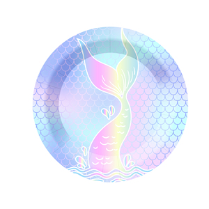 DAMAI Artículos de Fiesta Temáticos de Sirena para Niñas, Baby Shower, Vajilla para Fiesta Oceánica, Platos, Vasos, Servilletas, Cuchillos, Tenedores - Product Image 5