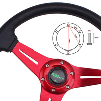 Xuzhong Volants de voiture en aluminium PU Sport Volants Usine Vente chaude Universel 13 pouces Gris Bleu Noir Or Rouge