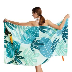 Serviette de plage en microfibre à sublimation, séchage rapide, sans sable, imprimée par transfert thermique, motif dessin animé, écologique, en suède, pour piscine, vente en gros - Product Image 3