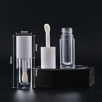 Tube de brillant à lèvres transparent de 6 ml, tube vide pour teinte à lèvres avec applicateur à brosse large, tube de mascara, emballage plastique pour tubes de brillant à lèvres