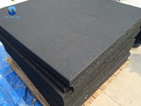 Tapis de sol en caoutchouc noir, dalles de caoutchouc granulé 10mm 15mm, haute qualité