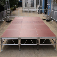 Escenario Portátil de Aluminio para Conciertos al Aire Libre, Plataformas Modulares para Eventos, Ensamblaje Rápido