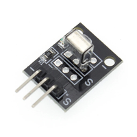 ZOPRO 03102519 Kit de Control Remoto Infrarrojo de un Solo Chip, Módulo Transmisor y Receptor IR Inalámbrico para Proyectos de Robótica/Bricolaje, Negro