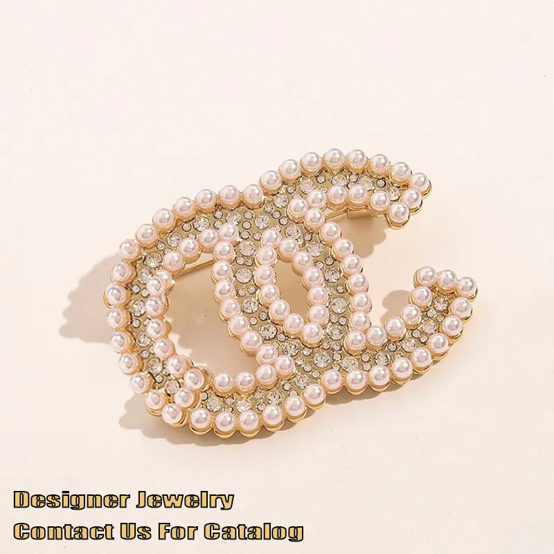 Women Luxury Letter Cc Brooch Fashion Jewelry Designer Brooches Pins