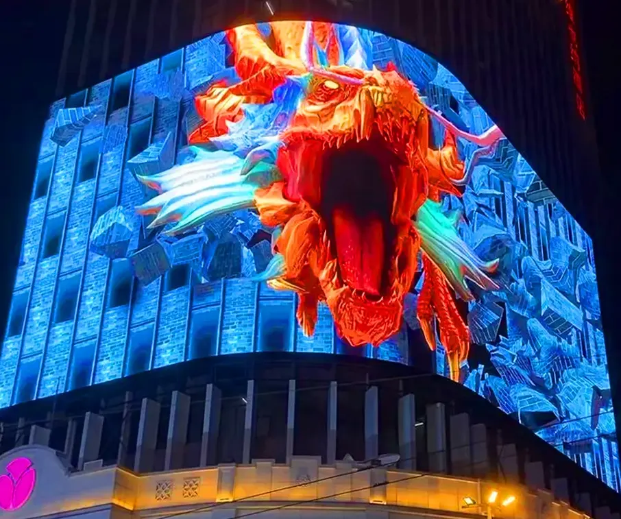 3D Naked Eye LED Video Wall Outdoor LED Display P3.91 P4.81 P6.67 Giant LED Screen