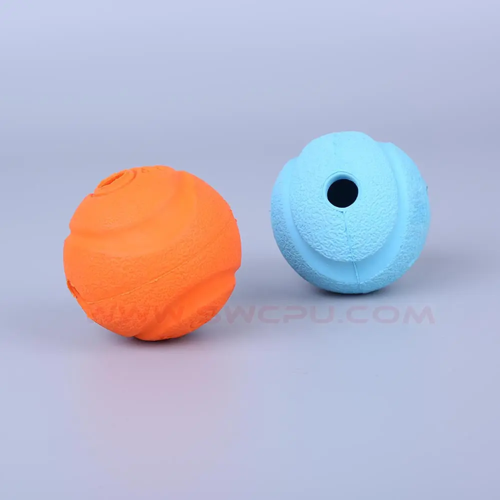 Bola de goma de silicona sólida suave colorida personalizada del fabricante del moldeado por compresión con agujero