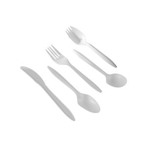 Vaisselle jetable biodégradable personnalisée en amidon de maïs, couteau, fourchette, cuillère de 15 cm (6 pouces) – Vente en gros - Product Image 3