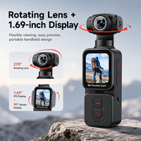 Caméra d'action K28 5K Ultra HD avec objectif rotatif, écran tactile IPS de 1,69 pouce, WiFi, mini caméra sport DV, vidéo, vlog, carte TF