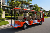 Mini-bus navette électrique 14 places pour visites touristiques, parcs à thème, mariages et événements, moteur 4kW, 30 km/h, capacité de montée personnalisée de 25 %
