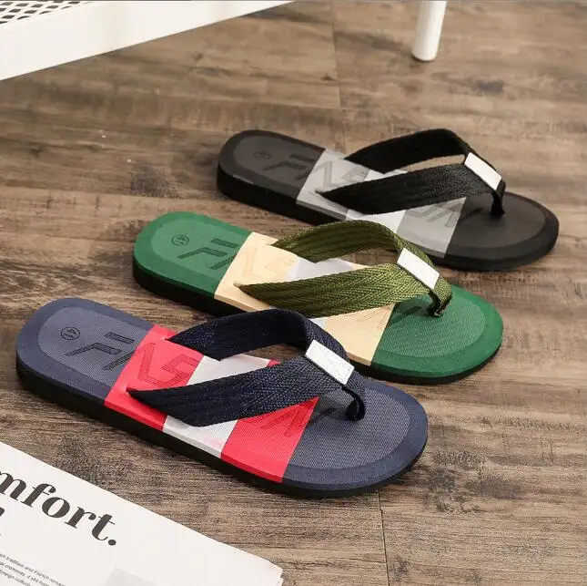 NEW Printing Men Shoes Outdoor Casual Shoes Fashion Trendy Slippers For Men Beach Flip Flops Cheap Wholesale Sandals