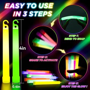 Bâtons lumineux LED de 6 pouces en gros, fournitures de fête en vrac, équipement de survie, lampes de camping, couleur personnalisée pour le Nouvel An - Product Image 5