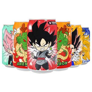 Agua con Gas de Baja Calorías con Sabor a Fruta de <span class=keywords><strong>Dragon</strong></span> <span class=keywords><strong>Ball</strong></span>, Son Goku, Naranja, Uva Blanca, Melocotón, Botella de 330 ml, Edición de Coleccionista - Product Image 1