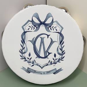 All'ingrosso corpo in legno a fila singola campane da 8 pollici a tamburo con stampa personalizzata danza nuziale tamburello palmare tamburello bomboniera - Product Image 2