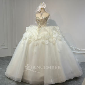 Robes de mariée de bal Jancember XS258 Glamorous Sweetheart avec fleurs 3D pour femmes - Product Image 2