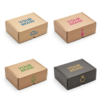 Boîtes d'emballage en carton ondulé kraft brun personnalisées avec logo imprimé pour l'expédition de vêtements