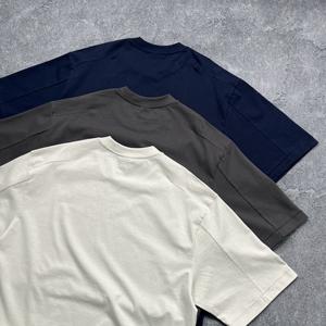 איכות גבוהה משקל כבד 100% כותנה ריק רגיל גברים של חולצה מעוטר כתף כותנה בגודל בינוני - Product Image 4