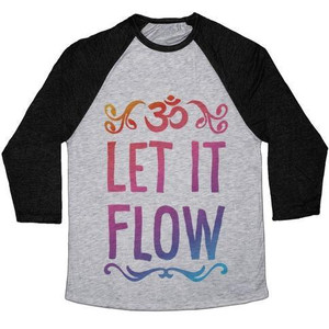 Maglietta da baseball unisex Tri-Blend Let IT Flow Yoga - Product Image 3