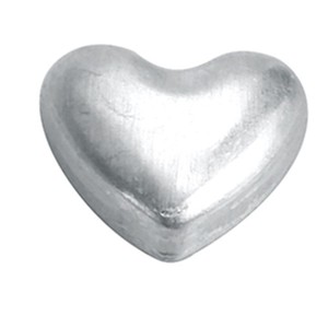 Heart Shaped Leather Covered <b>Buttons</b> Silver Gray SDH0173 Hardware Accessories - Product Image 3