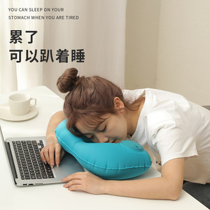 หมอนรองคอรูปตัวยูแบบพกพา สำหรับเดินทาง ระบายความร้อนได้ พับเก็บได้ ใช้บนเครื่องบิน ทำจากโพลีเอสเตอร์ สีพื้น - Product Image 5