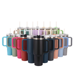 Vaso Térmico de Acero Inoxidable de Doble Pared y 40 oz con Asa, Recubrimiento en Polvo, Boca Ancha, Ecológico, <span class=keywords><strong>para</strong></span> Camping - Product Image 6