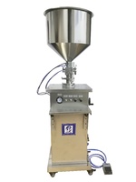 Vente directe usine – Machine verticale semi-automatique à piston simple tête pour liquides (crème, miel, shampoing, eau) avec trémie (5-1000 ml)
