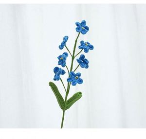 Décoration d'intérieur, fleurs artificielles en myosotis tricotées, vente en gros, fleurs au crochet faites à la main - Product Image 2