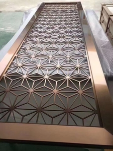 Retro-style Art Deco Stainless Steel Waterproof Decorative Room Dividers <strong>Screen</strong> Partition - Product Image 3