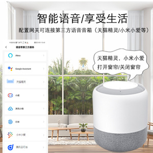Smart Curtain Motor Wireless Voice Control Battery Powered Electric Curtains Automation System For Home Use - Product Image 3