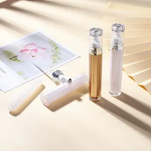 Luxury Empty 20g Acrylic White Plastic Essential Oil Roll On Bottle With Steel Roller Ball For Eye Cream