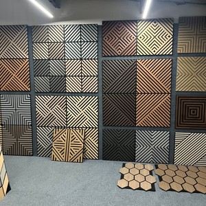 Thân thiện với môi trường chống cháy <span class=keywords><strong>MDF</strong></span> HDF lưới tản nhiệt Hội Đồng Quản trị nhà máy tường trang trí âm thanh hấp thụ âm thanh tấm - Product Image 2