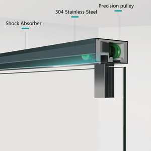 Nhà máy OEM & ODM tùy chỉnh hiện đại vòi hoa sen thẳng cubicle-không khung pivot rõ ràng Tempered Glass cửa vòi hoa sen cabin, thấp moq 1 Bộ - Product Image 4