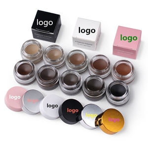Pomata per Sopracciglia Vegana Nera Impermeabile a Lunga Durata, Etichetta Privata, Riempitivo per Sopracciglia con Pennello Gratuito - Product Image 1