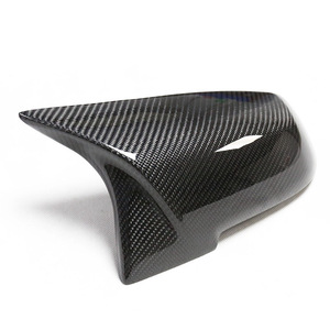 Coque de rétroviseur de style corne en fibre de carbone pour les modèles 1234 Series X13GT320420i M3/4AN en noir/gris - Product Image 6