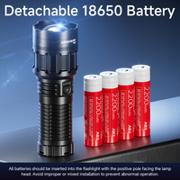 Linterna LED de Aleación de Aluminio de Alta Intensidad, Súper Brillante, 40W, 3000 Lúmenes, Alcance de Haz de 900M, Recargable por USB Tipo-C, 8800mAh
