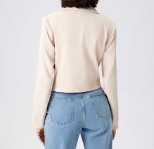 Giacca da donna Casual da ufficio a manica lunga con bottone singolo lavorato a maglia antirughe all'ingrosso - Product Image 4