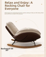 Fauteuil à bascule convertible en canapé, inclinable et transformable en lit, amovible et lavable, pour adulte, style luxe léger, pour salon, maison et balcon, idéal pour les moments de détente