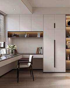 Integrated Bookcase and Desk Customized Bookcase <b>Bookshelf</b> Study Room Furniture Sets - Product Image 6