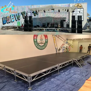 Aluminum Mobile Event Stages Portable Concert Truss Stage For Sale