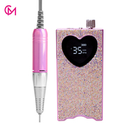 Taladro de Uñas Inalámbrico con Cristales Brillantes, de Alta Velocidad (35000 rpm), Recargable y Portátil, en Oferta