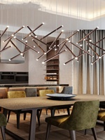 Lustre LED Minimaliste Moderne en Fer Forgé et Aluminium avec Abat-jour en Acrylique pour Salle à Manger, Bar, Comptoir, Éclairage Suspendu