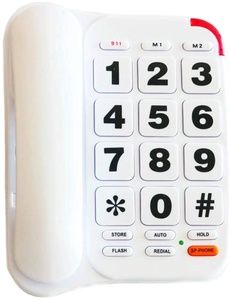 Téléphone analogique <span class=keywords><strong>filaire</strong></span> Téléphone fixe à gros boutons avec haut-parleur pour personnes âgées - Product Image 3